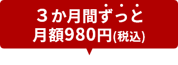3か月間ずっと月額980円キャンペーン